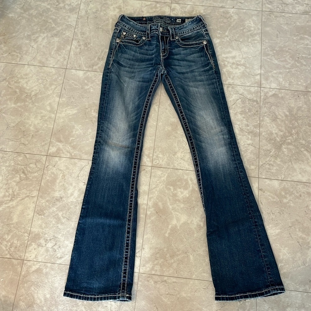 Miss Me Bling Pocket Boot Cut Jeans 26